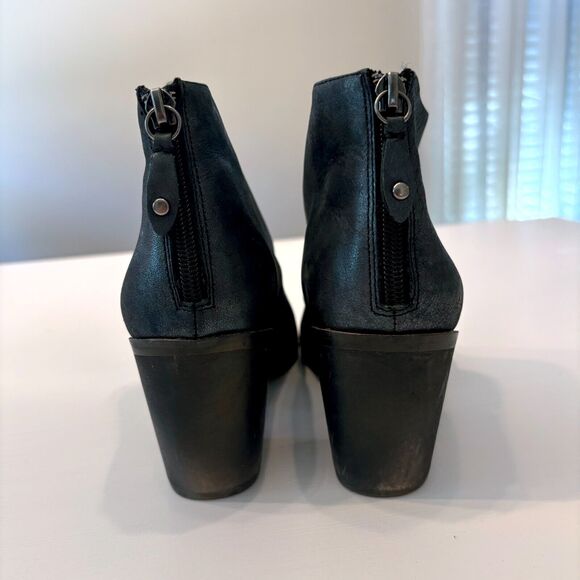 Kelsi Dagger Open Toe Gray Suede Leather Chunky Heels US Size 8 - Picture 7 of 11